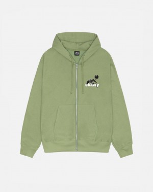 Stüssy Apocalypse Zip Hoodie Moss | BA3495016