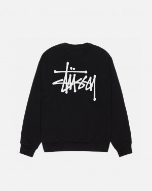 Stüssy Basic Stüssy Crew Pigment Dyed Noir | RD0976381