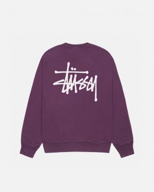 Stüssy Basic Stüssy Crew Pigment Dyed Violette | NT0613524