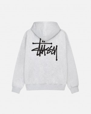 Stüssy Basic Stüssy Hoodie Ash Heather | BF8602739