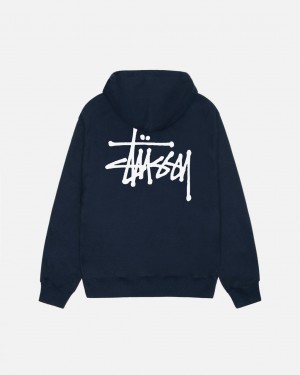 Stüssy Basic Stüssy Hoodie Bleu Marine | CT5782694