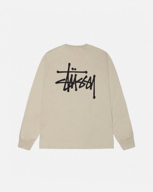 Stüssy Basic Stüssy Ls Tee Kaki | GN0375429