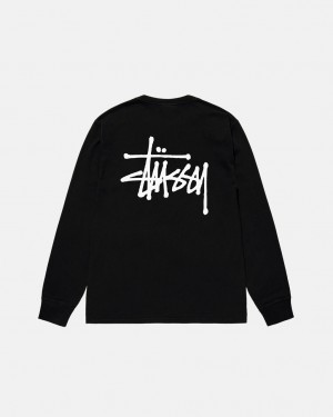 Stüssy Basic Stüssy Ls Tee Noir | YW1823504