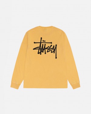 Stüssy Basic Stüssy Ls Tee Pigment Dyed Honey | IK4198756