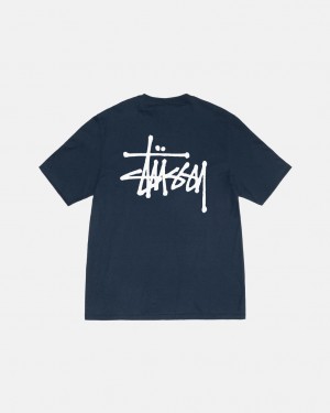 Stüssy Basic Stüssy Tee Bleu Marine | AU0289156