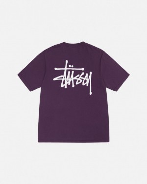 Stüssy Basic Stüssy Tee Pigment Dyed Violette | RJ3701684
