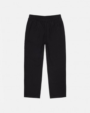 Stüssy Beach Pant Laine Stripe Noir | JC7631254