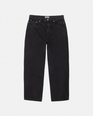 Stüssy Big Ol' Jean Washed Tela Noir | ZU8251047