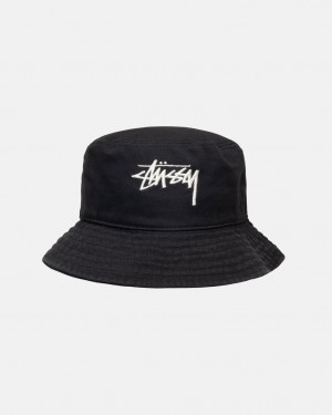 Stüssy Bucket Hat Big Stock Noir | TJ1587629