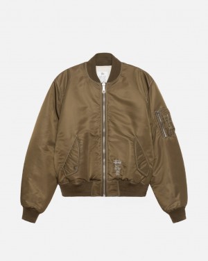 Stüssy Built Reversible Bomber Jacket Marron | KU8347521