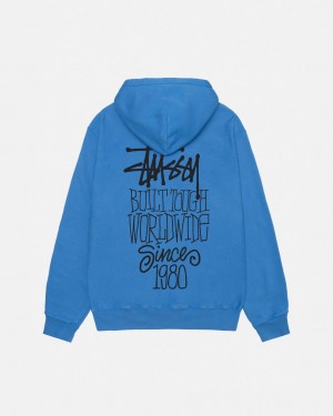Stüssy Built Tough Hoodie Pigment Dyed Bleu | RG1284965