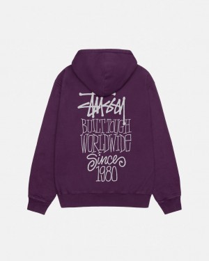 Stüssy Built Tough Hoodie Pigment Dyed Violette | FW3429156
