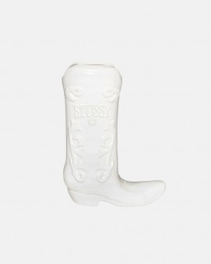 Stüssy Céramique Boot Vase Blanche | BU4531726