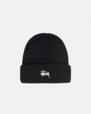 Stüssy Cuff Beanie Basic Noir | EL0317859