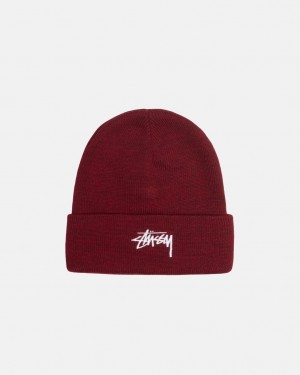Stüssy Cuff Beanie Stock Rouge | RN1035974