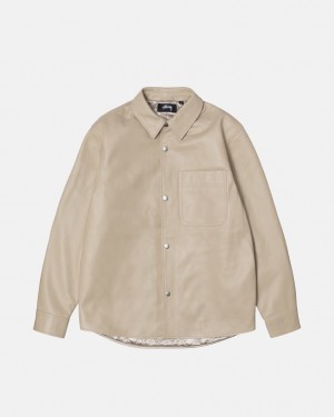 Stüssy Cuir Overshirt Natural | GT7946352