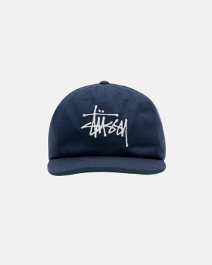 Stüssy Mid-depth Basic Strapback Bleu Marine | WX3148756