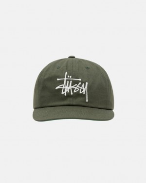 Stüssy Mid-depth Basic Strapback Vert Olive | GX3975421