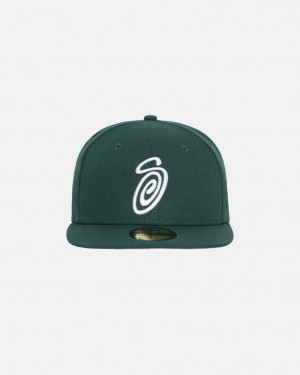 Stüssy New Era 59fifty Curly S Vert | XK4826039
