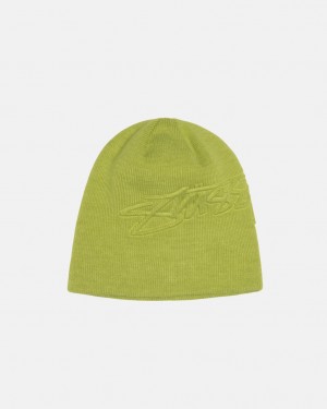 Stüssy Skullcap Embossed Smooth Stock Lime | RM1462097