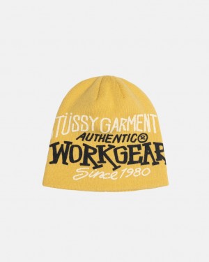 Stüssy Skullcap Workgear Print Moutarde | AU2158069