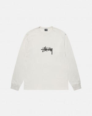 Stüssy Small Stock Ls Tee Pigment Dyed Natural | AR0597836