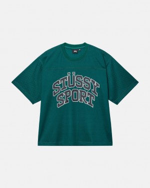 Stüssy Sport Mesh Football Jersey Vert | CR2015893