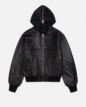 Stüssy Ss Link Cuir Bomber Noir | RS3581496