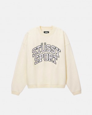 Stüssy Stüssy Sport Relaxed Oversized Crew Ivory | OG5209764