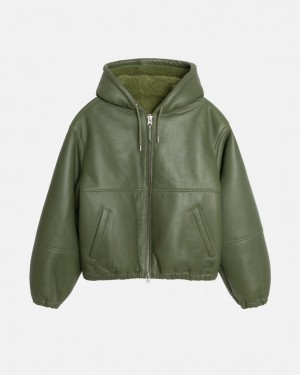 Stüssy Travail Jacket Shearling Vert | ZD5091628
